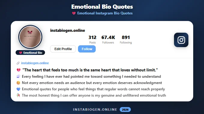 Emotional Instagram Bio Quotes